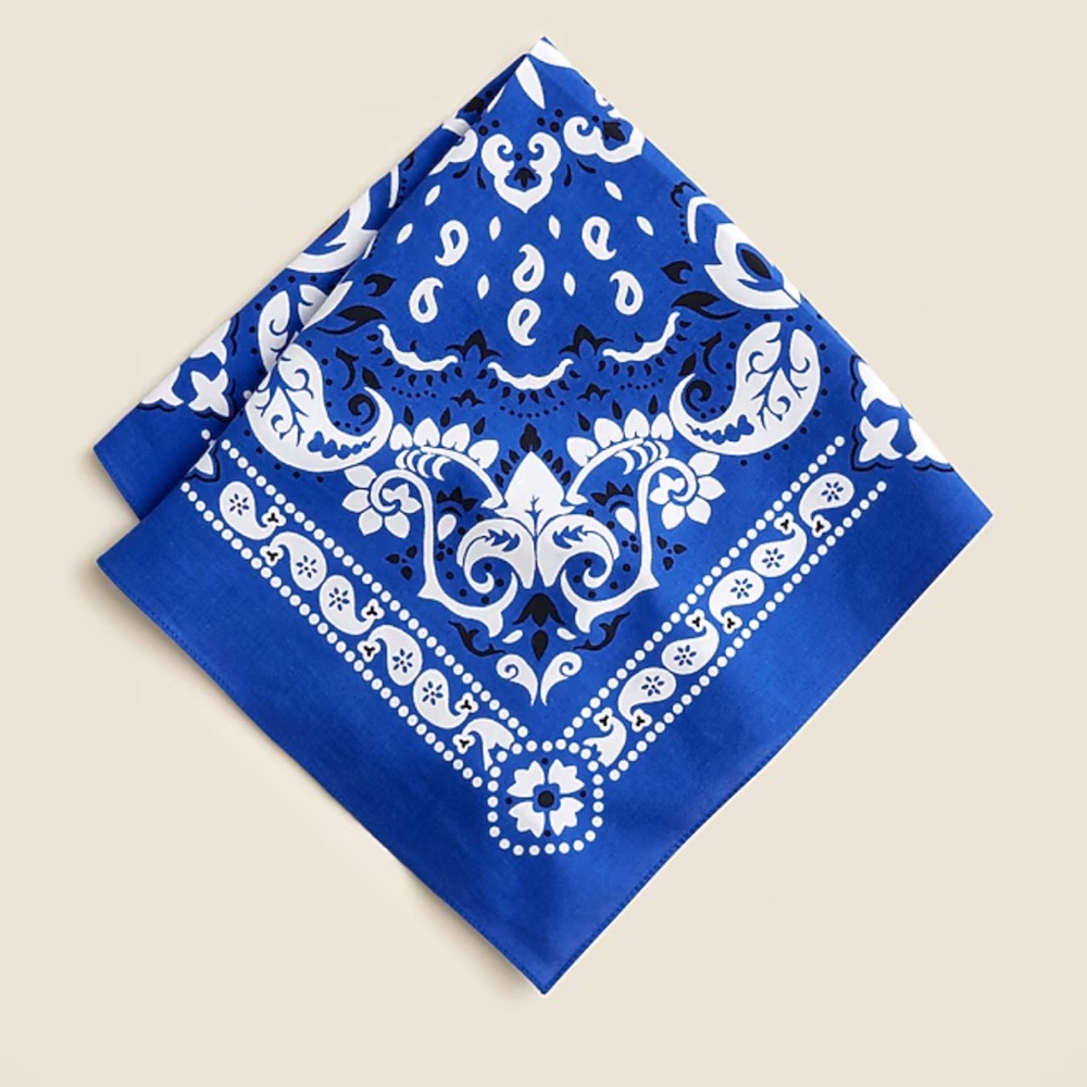 JCREW Blue and White Bandana
